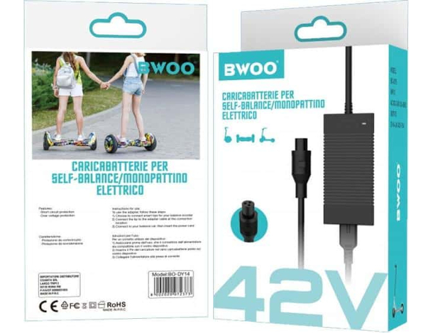 Caricabatterie Alimentatore 3 PIN Monopattino Elettrico Balance Hoverboard...