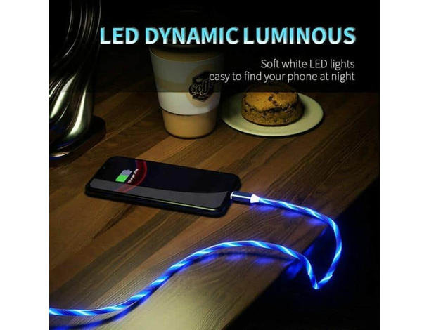 Cavo Usb Carica Led Luminoso MICRO USB Carica Rapida Trasferimento Dati 2.4A...