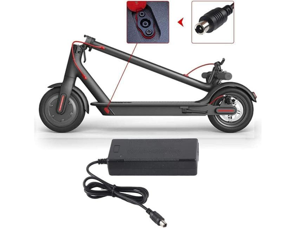 ​Caricabatterie Alimentatore 8mm Monopattino Elettrico Balance Hoverboard 42V...