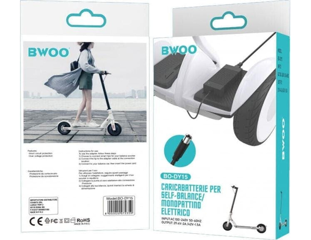 ​Caricabatterie Alimentatore 8mm Monopattino Elettrico Balance Hoverboard 42V...