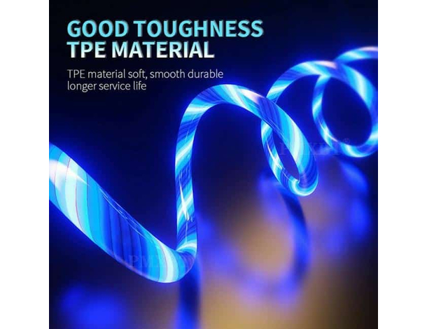 Cavo Usb Carica Led Luminoso MICRO USB Carica Rapida Trasferimento Dati 2.4A...