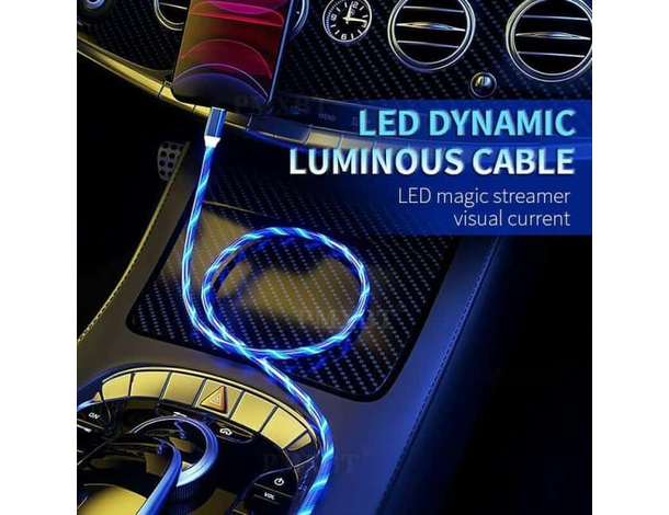 Cavo Usb Carica Led Luminoso MICRO USB Carica Rapida Trasferimento Dati 2.4A...