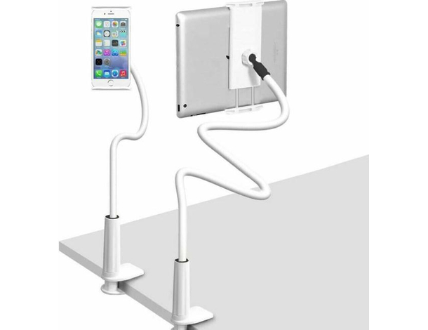 Supporto Universale Smartphone Tablet da Tavolo Flessibile e Orientabile NERO...