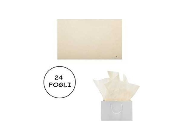 24x Fogli Carta Velina 21gr Colore Bianco Panna 50x76cm Cartamodello Hobby 3