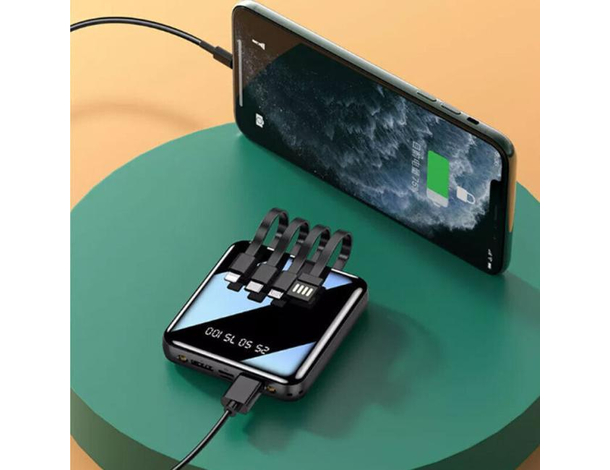 Caricabatteria Portatile Power Bank 6800mah Doppia USB Micro Type-C Lightning...