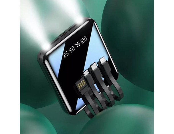 Caricabatteria Portatile Power Bank 6800mah Doppia USB Micro Type-C Lightning...