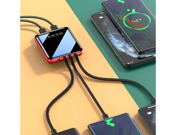 Caricabatteria Portatile Power Bank 6800mah Doppia USB Micro Type-C Lightning...