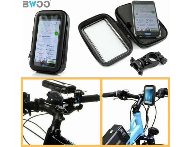 Porta Smartphone Impermeabile Universale Manubrio Bicicletta Touch Screen 2