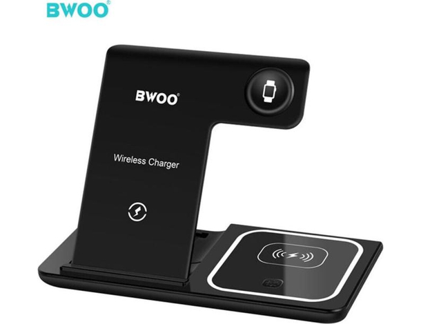 Caricabatterie Wireless Base Stazione di Ricarica Senza Fili QI Induzione...