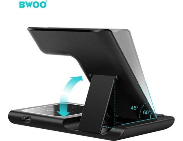 Caricabatterie Wireless Base Stazione di Ricarica Senza Fili QI Induzione...