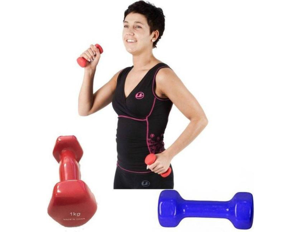Coppia manubri pesi peso da palestra esagonali da 1kg a 6kg