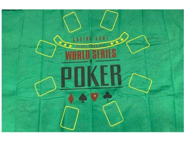 Copri Tavolo Panno Verde 90x120cm Gioco Poker Texas Hold'em Black Jack