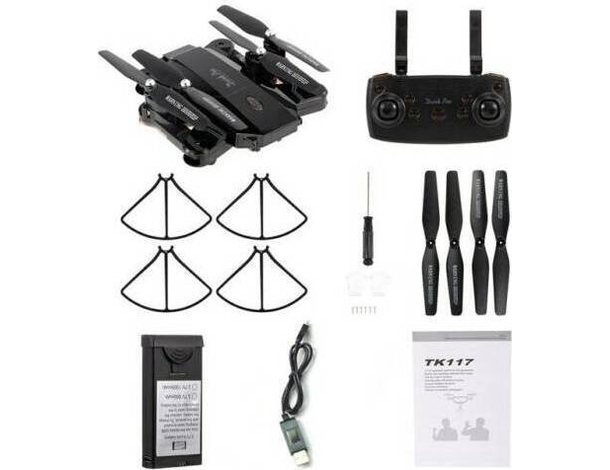 Drone Radiocomandato 4 Eliche TK117-1 con Telecamera HD Foto Video Wi-fi...