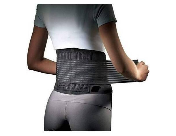Fascia Lombare elastica con stecche di rinforzo semi rigide chiusura a velcro