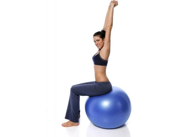 Gym Ball Palla per Esercizi Fitness Pilates Addominali Pompa a Pedale...
