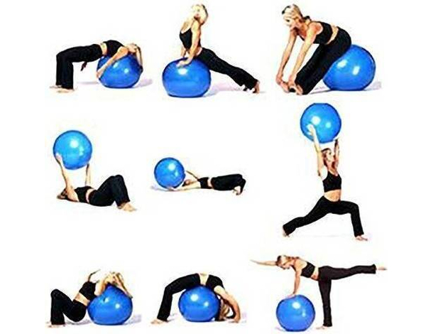 Gym Ball Palla per Esercizi Fitness Pilates Addominali Pompa a Pedale...