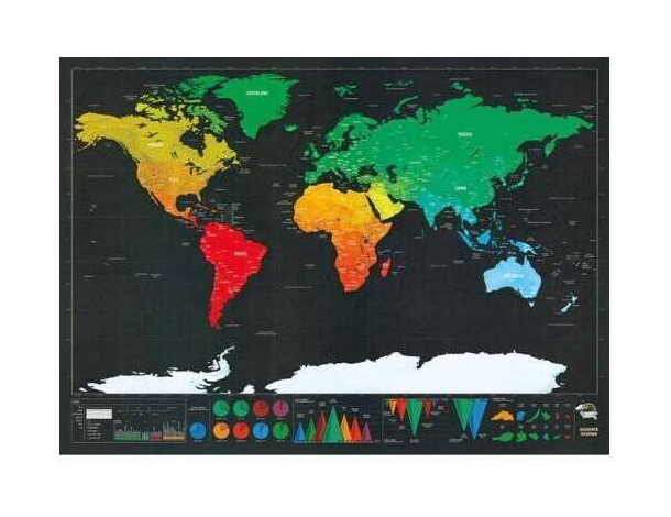 Mappa del mondo personalizzabile da grattare cartina world map scratch regalo