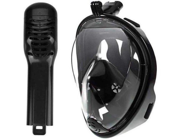 Maschera subacquea integrale montatura action cam sub immersione mare 6