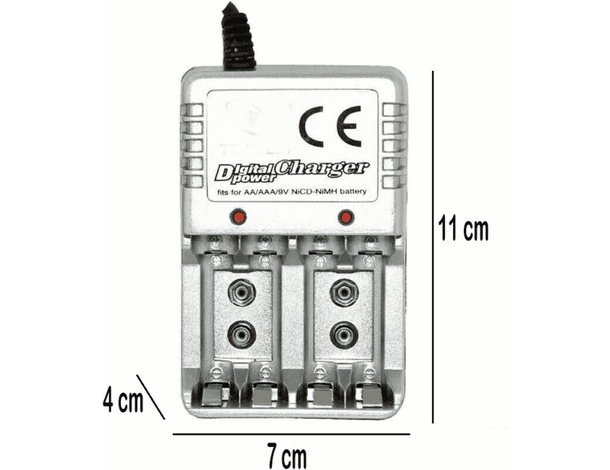 Caricatore Batterie Ricaricabili 220 Volt Per Pile AA-AAA 9V AC 220V Casa