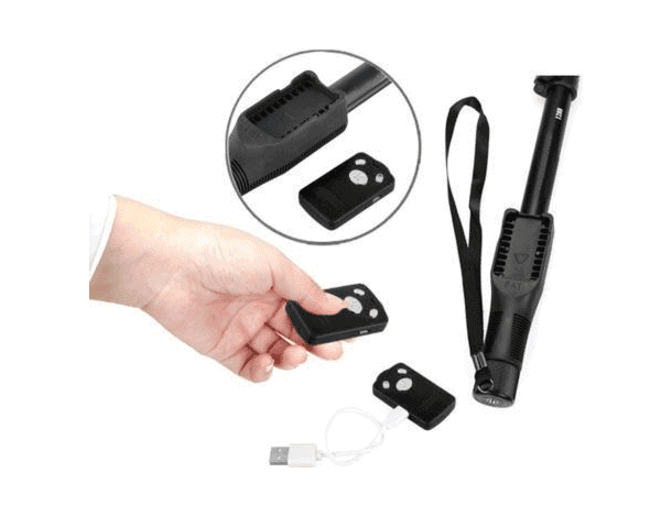Bastone Per Selfie Retrattile Con Bluetooth Di Scatto iPhone iOS e Android 2