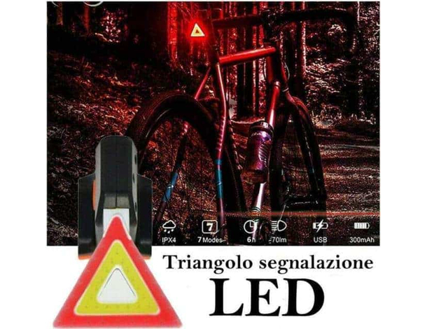 Triangolo LED per Segnalazione Posizione Bici Luce Intermittente USB Strobo... Triangolo LED per Segnalazione Posizione Bici Luce Intermittente USB Strobo...