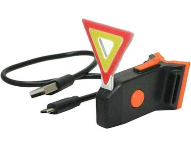 Triangolo LED per Segnalazione Posizione Bici Luce Intermittente USB Strobo