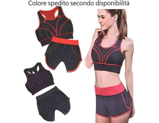 Tuta sportiva completa short e top per allenamento senza limiti fitness 4