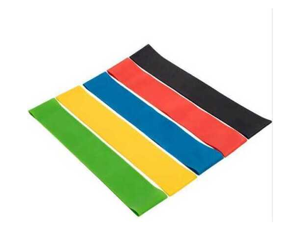 10x fasce bande elastiche resistenza fitness palestra allenamento silicone yoga