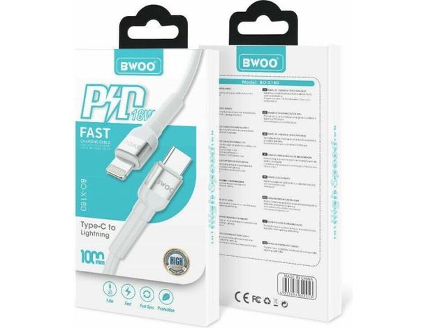 Cavo Ricarica Dati Veloce Compatibile Iphone LIGHTNING/USB C Fast Charge 18W