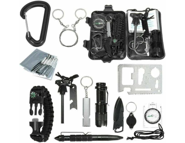 Kit di Sopravvivenza Militare 13 in 1 Professionale Emergenza Escursioni...