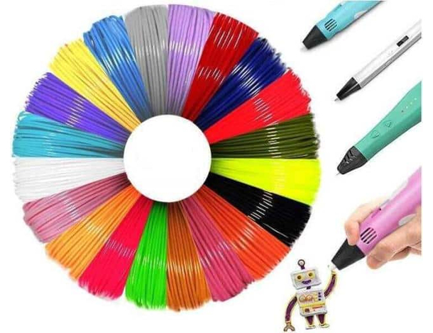20x Fili per Penna 3D Ricarica Filamenti Colorati 5m Spessore 1.75mm Plastica