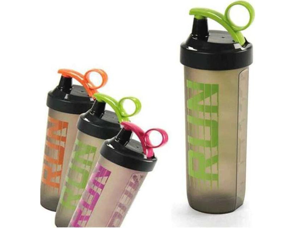 2x Shaker Borraccia da Palestra per Proteine Frullati Proteici Succo Sport 740ml