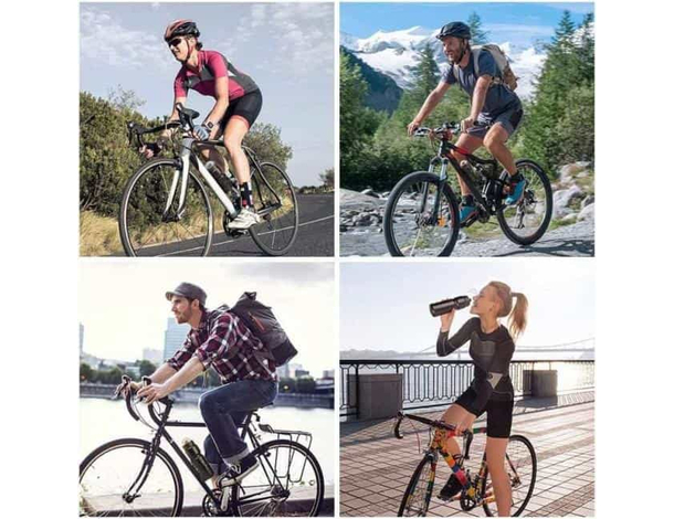 2x portaborraccia per bici bicicletta cage in plastica resistente nero bianco