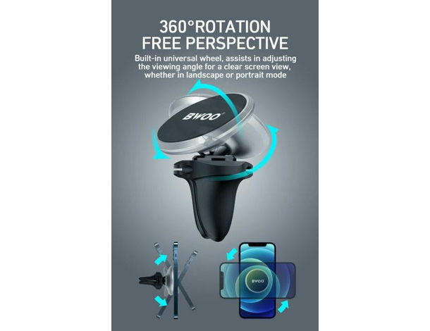 Supporto Magnetico Universale per Auto per Smartphone Fissaggio Bocchetta...