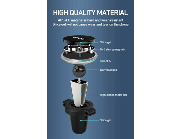 Supporto Magnetico Universale per Auto per Smartphone Fissaggio Bocchetta...