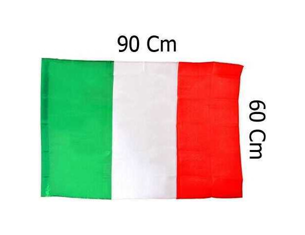 Bandiera italiana tricolore Italia nazionale verde bianco rosso passante asta
