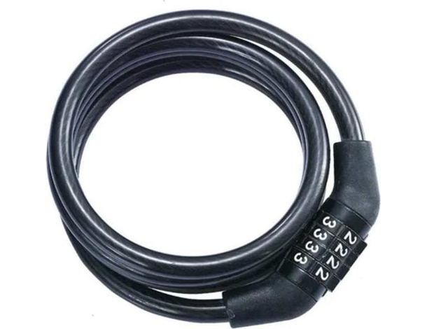 Catena Antifurto Lucchetto Tubo Bici Bicicletta Moto Combinazione 4 Cifre 100cm