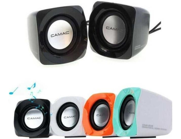 Coppia Casse Altoparlanti PC Jack 3.5mm USB Laptop CMK208 Audio Suono Musica