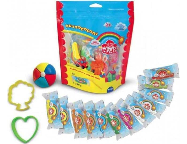 7x Salsicciotti Pongo Didò Colorati Busta Richiudibile Bambini Fila Creare