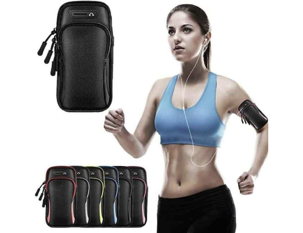 Fascia da braccio sportiva porta cellulare smartphone universale sport corsa...