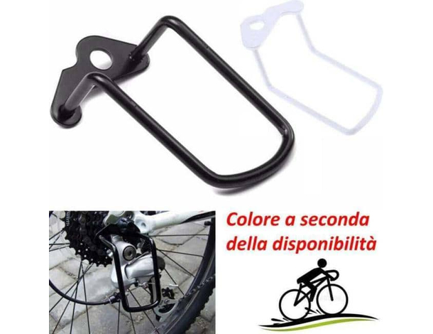 Gancio per protezione deragliatore trasmissione bici posteriore acciaio...