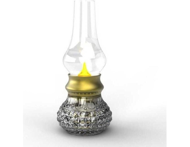 Lampada Tavolo Comodino LED Soffio Candela Finta Paralume Camera da Letto