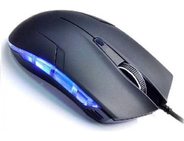 Mouse Cablato Cavo 1,5m LED Colorato 3 Tasti Rotella Gaming Tasto DP Nero PC