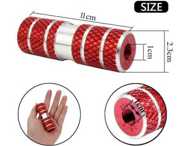 Pedane bici poggiapiedi asse anteriore posteriore ciclismo 11 x 2,3 cm...