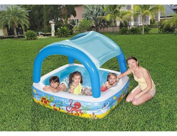 Piscina Gonfiabile per Bambini 52192 Fuoriterra 140x140x114cm Giardino Estate...