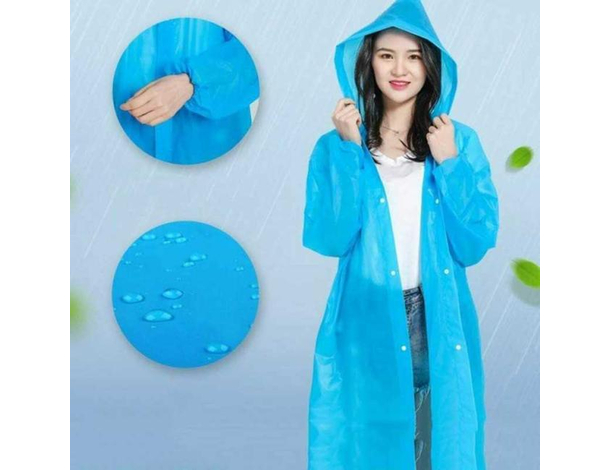 Poncho impermeabile per pioggia mantella pesca ciclismo caccia anti pioggia blu