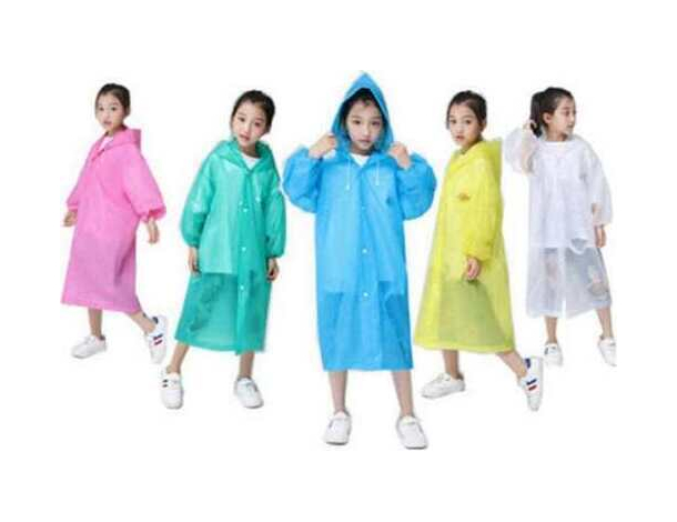 Poncho per Bambini Impermeabile con Cappuccio dai 7 ai 10 Anni Riutilizzabile...