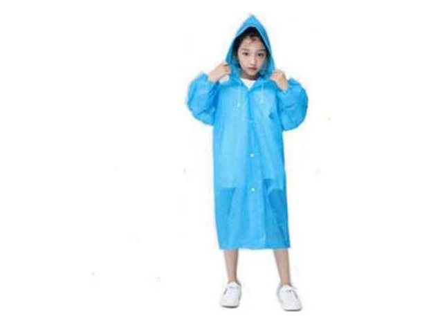 Poncho per Bambini Impermeabile con Cappuccio dai 7 ai 10 Anni Riutilizzabile...