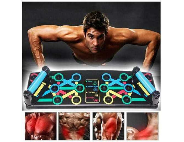 Maniglie per Flessioni Push Up con Pedana Esercizi Pettorali Fitness Casa 59cm