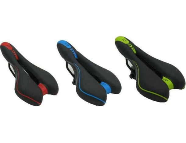 Sella bici sellino sportivo ciclismo verde rosso blu foro anti prostata corsa